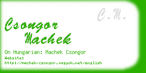 csongor machek business card